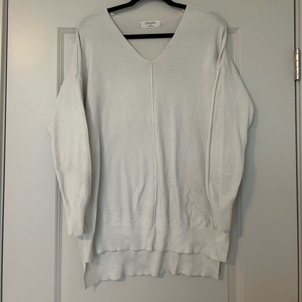 Zenana White Sweater